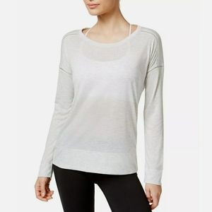 New Calvin Klein Gray L Performance Drop Tee